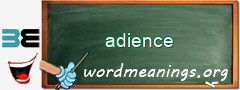 WordMeaning blackboard for adience